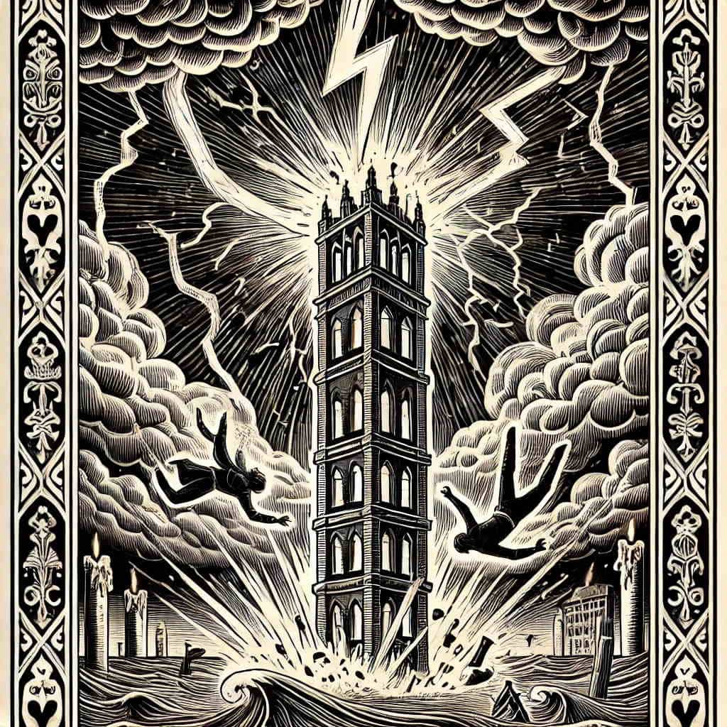 16 Arcana «Tower» in the Destiny Matrix Chart